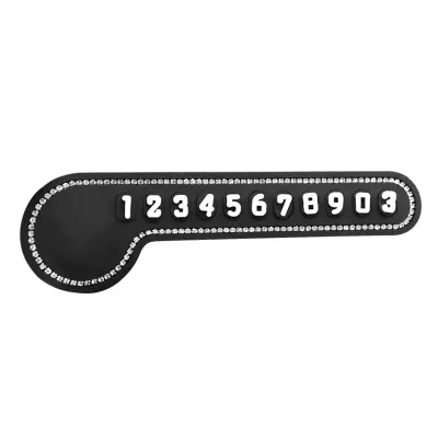 Crystal Rhinestone Eco-friendly Universal Fit Auto Vehicle Car Park Sign Temporary DIY Parking Phone Number Plate Decor Ornament