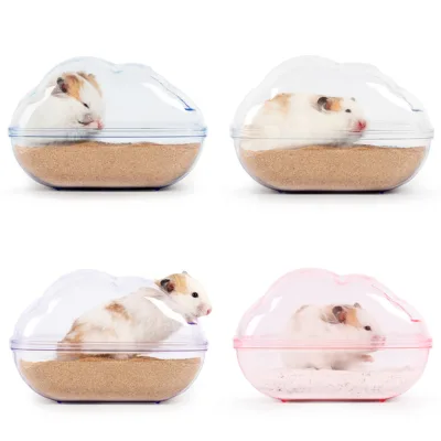 Bucatstate Wholesale Transparent Large Space Acrylic Hamster Bath Container Bathroom for Small Pet