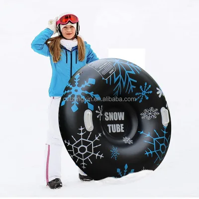 Factory Custom PVC Thickened Snowflake Winter Outdoor Toys Wear-Resistant Cold-Resistant Inflatable Sled Snow Tube NEWSCHUNG All