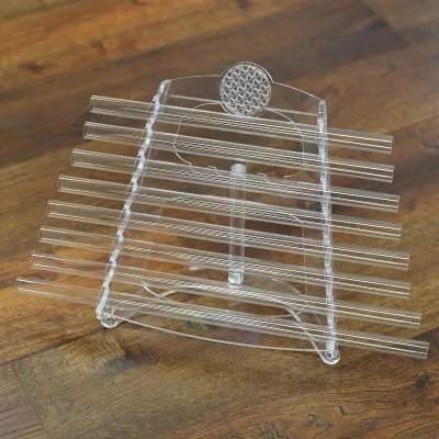 SUCCESS Quartz Crystal Harp Musical Instrument Clear Tube Wholesale Crystal Harp Kristallharfe
