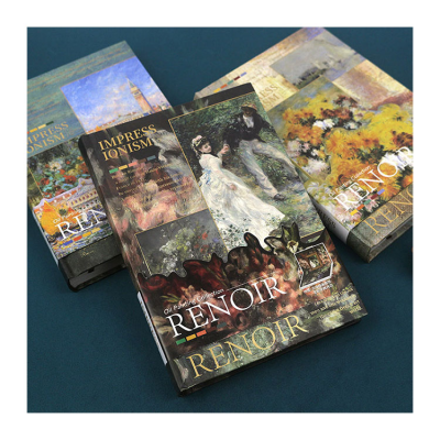 LABON A5 Color Page Retro Handbook Bronzing Illustration Notepad Impressionist Literary Exquisite Notebook Handbook