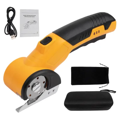 Rechargeable Cordless Electric Scissors OEM/ODM Rotary Round Blade 3.6v Electric Scissors for Leather Fabric Cutting