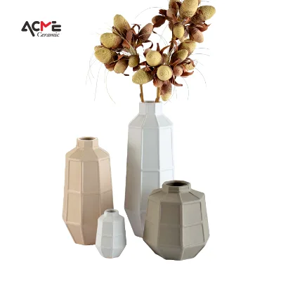 Ceramic Vase for Home Decor Minimalist Style White Vase Art Decoration Chaozhou Ceramic Factory Wholesale