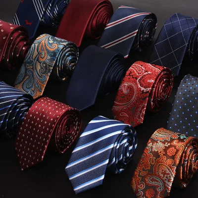 Mens Business Zipper Tie No-Knot Lazy Style Blue Red Striped Formal Wear 8cm Width Professional Workwear Wholesale Polyester