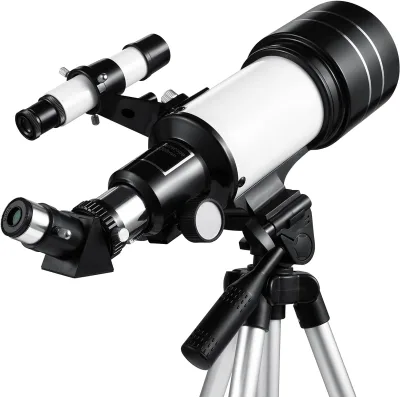 Astronomical Telescope - 360 Degrees Rotating Telescope - Contains Multiple Eyepieces , for Different Zoom ( Black / White )