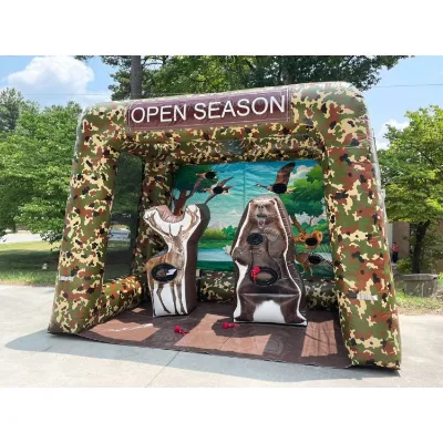 Camo Hunting Theme Inflatable Archery Shooting Game Booth Open Season Inflatable Animal Target Game for Outdoor Carnival Rental