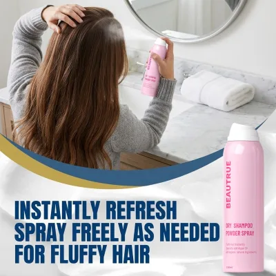 Private Label Hair Styling Spray Argan Oil Organic Ingredients Women Dry Shampoo Powder Volume Refreshing Oil Control Aerosol