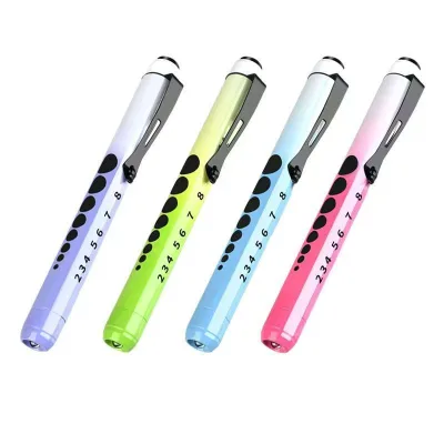 Custom Engraving Gradient Medical Penlight Clip on Pocket Flashlight Portable ENT Ophthalmology Examination Torch for Clinical