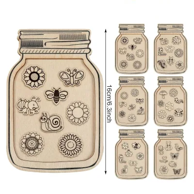 Wooden Polished Multifunction Reward Jar Good Behavior Home Training Magnetic DIY Painting Kit Children Toddler Birthday