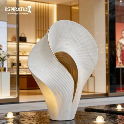 FRP Contemporary Abstract Sculpture for Public Space Corporate Decor