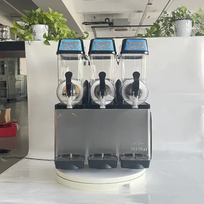 Commercial 3 Tanks Slush Granita Machine 12L Beverage & Juice Processing Best Price Home Use with New or Used Motor Component