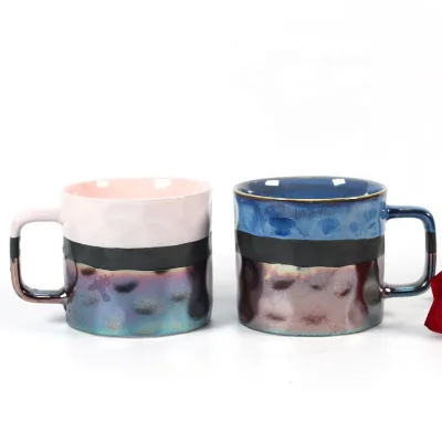 custom European style large capacity retro mugs ceramic milk cup coffee cup