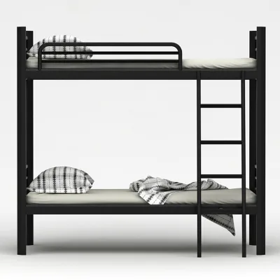 Modern Twin Bunk Bed High Quality with Metal Design for Dormitory Bedrooms Apartments Schools Hotels Hospitals Commercial Use