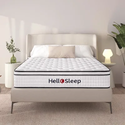 Customisable Hybrid Mattress for Hotel Use Medium Removable Cover Foldable Cooling Thick Bed for Comfort for Dormitory Beds
