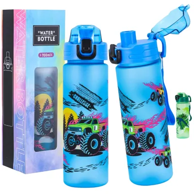 Discounted Wholesale Children's School Water Bottle 700ml Leak Proof Bisphenol Free One Click Open Easy Cleaning Applicable