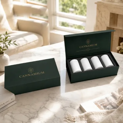 Custom UV White Ceramic Glass Jars 100ml with Plastic Screw Cap Airtight & Smell Proof Logo Sticker & Box Customization