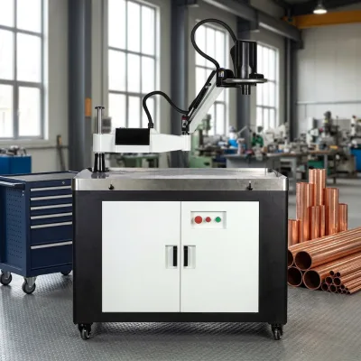 Dual Rotatable Grinding Heads Electric Vacuum Suction Electric Deburring Machine Deburring Polisher with Motor