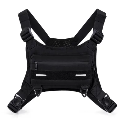 Outdoor Running Chest Bag for Men and Women With Pocket, Water Resistant Sports Lightweight Running Chest Pack Vest for Hiking