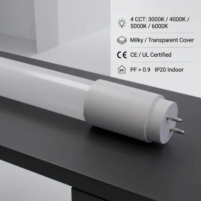 LED Light 4ft/5ft 1500mm T8 Fluorescent Replacement AC100-277V 5000K 150lm/W Milky Cover Supermarket Warehouse 3 Year Warranty