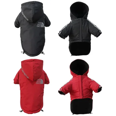 Pet Winter Wind Proof Coats, Dog Hoodie Coat Winter Pet Dog Clothing Dog Apparel Coats