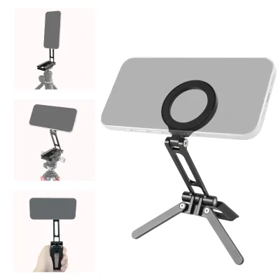 Magnetic Phone Tripod for iPhone  64" Selfie Stick Cell Phone Tripod Stand for Video Recording, Vlogging & Content Creation