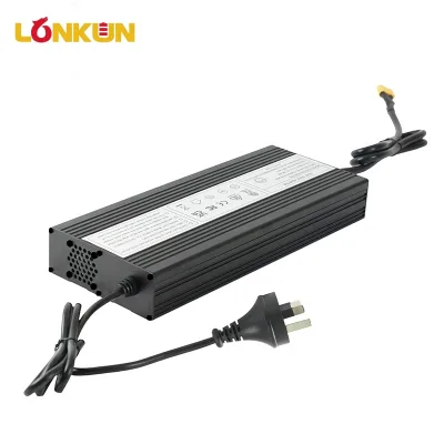 Longkun Customized Intelligent Chip Automatic 12V Automatic Car Truck Battery Charger 14.6v 20a LiFePo4 Battery Charger