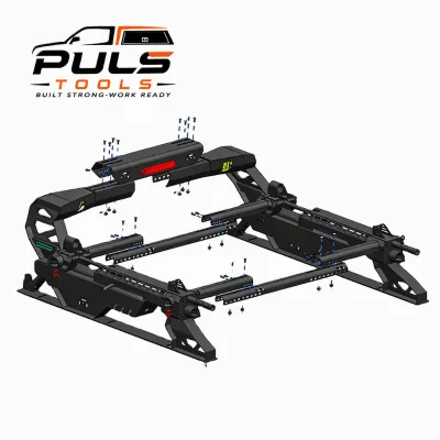 PULS for 2025 2026 Toyota Hilux Travo 4x4 Pickup Width Adjustable Universal High Over Sports Bar Truck Roll Bar with Basket