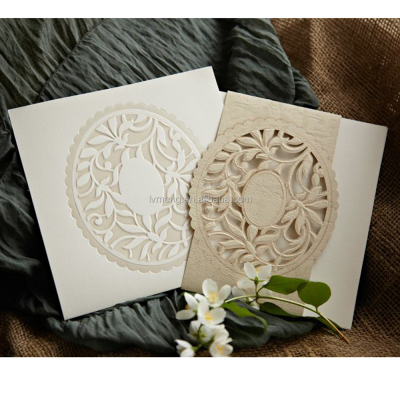 Romantic Wedding Cards Laser Cut Elegant Paper Wedding Invitations Design