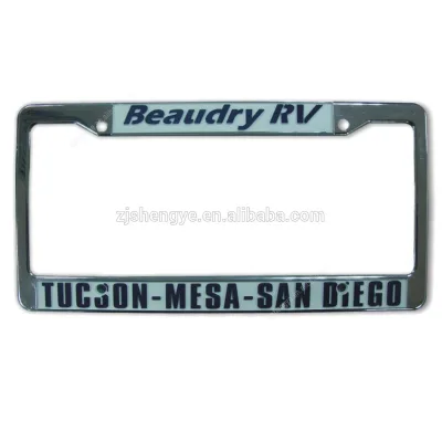 Custom Plastic Metal USA Embossed Stainless Steel License Plate Holder License Plate Frame