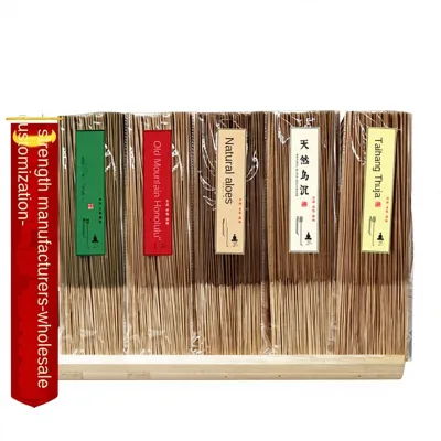 Factory Direct Natural Buddha Incense Wholesale Bamboo Sandalwood Ailwood Incense Black Incense Stick