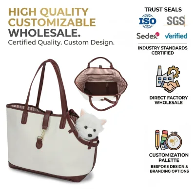 OEM ODM Wholesale Pet Backpack Multiple Colors Fabric Optional Logo Print Pet Shoulder Bag for Pet Supply Store