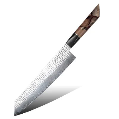 KITCHENCARE Damascus Chef Knife Gyuto Custom Cuchillo Damascus Steel Japanese Knife