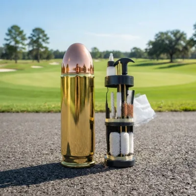 Universal Waterproof Polyester Gun Cleaning Kit Bullet Bottle Shaped Storage Case with Cleaning Brush
