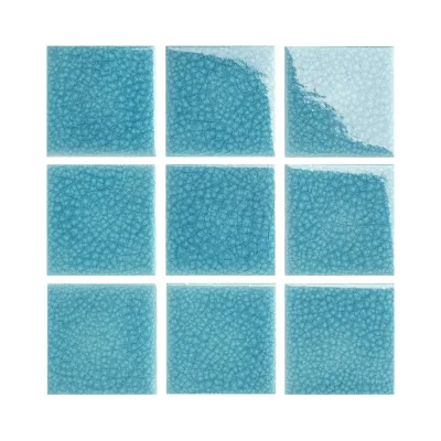 Hot Sale Morden Crystal Glass Mosaic Design Ice Blue Mosaic for Swimming Pool Mosaic Tiles for Outdoor Wall