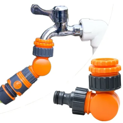 Anti-Bending ABS Plastic Hose End Faucet Connector 4/6 Points Internal Thread 1/2'' 180 Degree Rotatable Nipple ANSI Garden