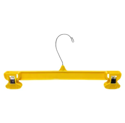Plastic Clothes Hanger Compact Mini Type with Spring Clips for Kids Underwear Skirt Shorts Wardrobe Storage Organizer Hanger