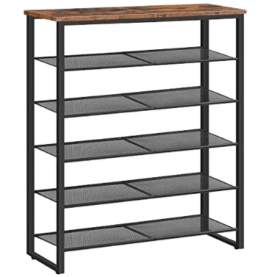 Shoe Rack 5-Tier Shoe Organizer for 18-24 Pairs of Shoes Large Capacity Shoe Storage Shelf Durable and Stable