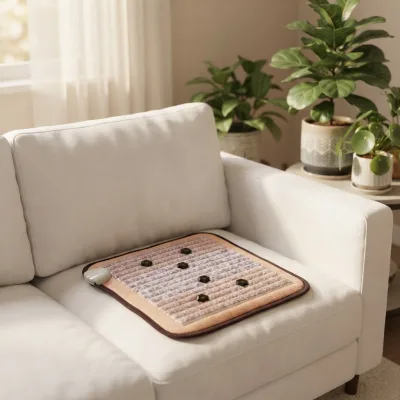 Portable Mini Size Infrared Pad Meditation Chairmat Massage Chair Mat Ceramic Balls & Amethyst Photon Bio Mat