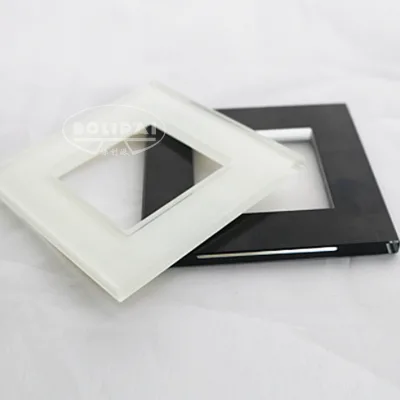 Custom Crystal High Transparent Ultra Clear Tempered Glass Silk Screen Switch Glass Panel