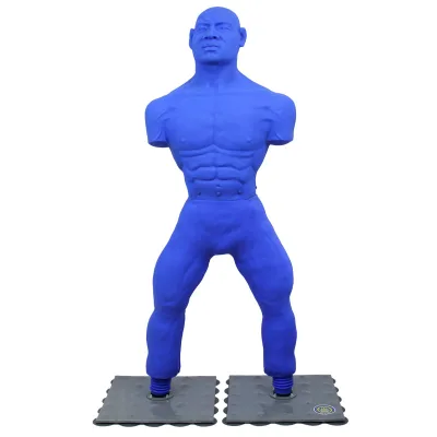 Hot Sale Full Humanoid Double-disc Boxing Dummy Blue Color Boxing Human Dummy All Silicone MMA Wrestling Dummy with High Quality