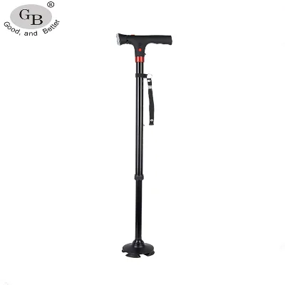 Elderly Folding Adjustable Walking Stick With Light and Alarm