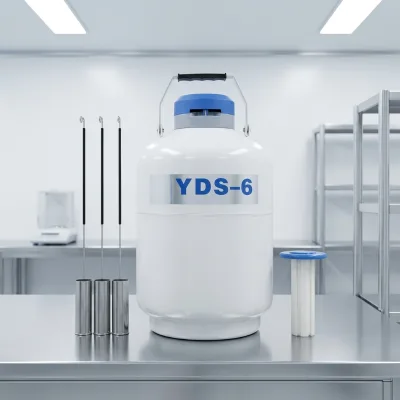 YDS-6 Liquid Nitrogen Tank 6L Liquid Nitrogen Container for Semen Storage