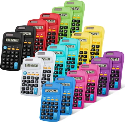 8 Digit Display Basic Calculator Solar Battery Dual Power Mini Calculator for Desktop Home Office School Students Kids