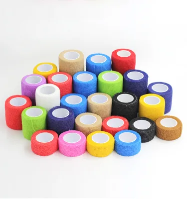 OEM 1'' 2'' Biodegradable Flexible Nonwoven Cohesive Elastic Bandages