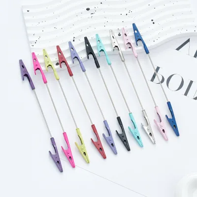 DIY Bead Name Card Metal Strip with Teeth Crocodile Double Tailed Note Holder Desktop Memo Message Holder Card Wholesale