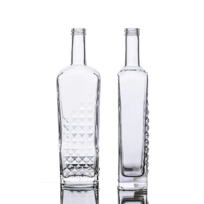 customized screw top private labeled glass bottles for liquor 750ml 1000ml