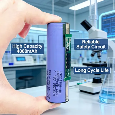 Durable 21700 Lithium Ion Cell 4000mAh 3.6V For Emergency Light And Power Bank Cylindrical Lithium ion Batteries