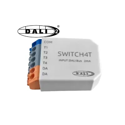DALI Dry Contact Switch for DALI Controller System, Input DALI Bus 2mA,Simple and Reliable Signal Transmission Dimmer