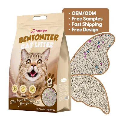 Custom Logo Free Samples Bentonite Cat Litter Ball Shape Arena Para Gatos