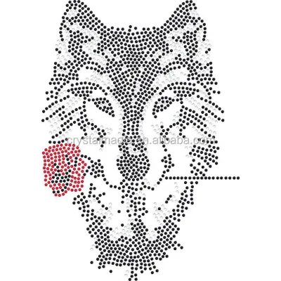 High Quality Custom T-shirt Animals Crystal Iron on Transfer Hot Fix Motif